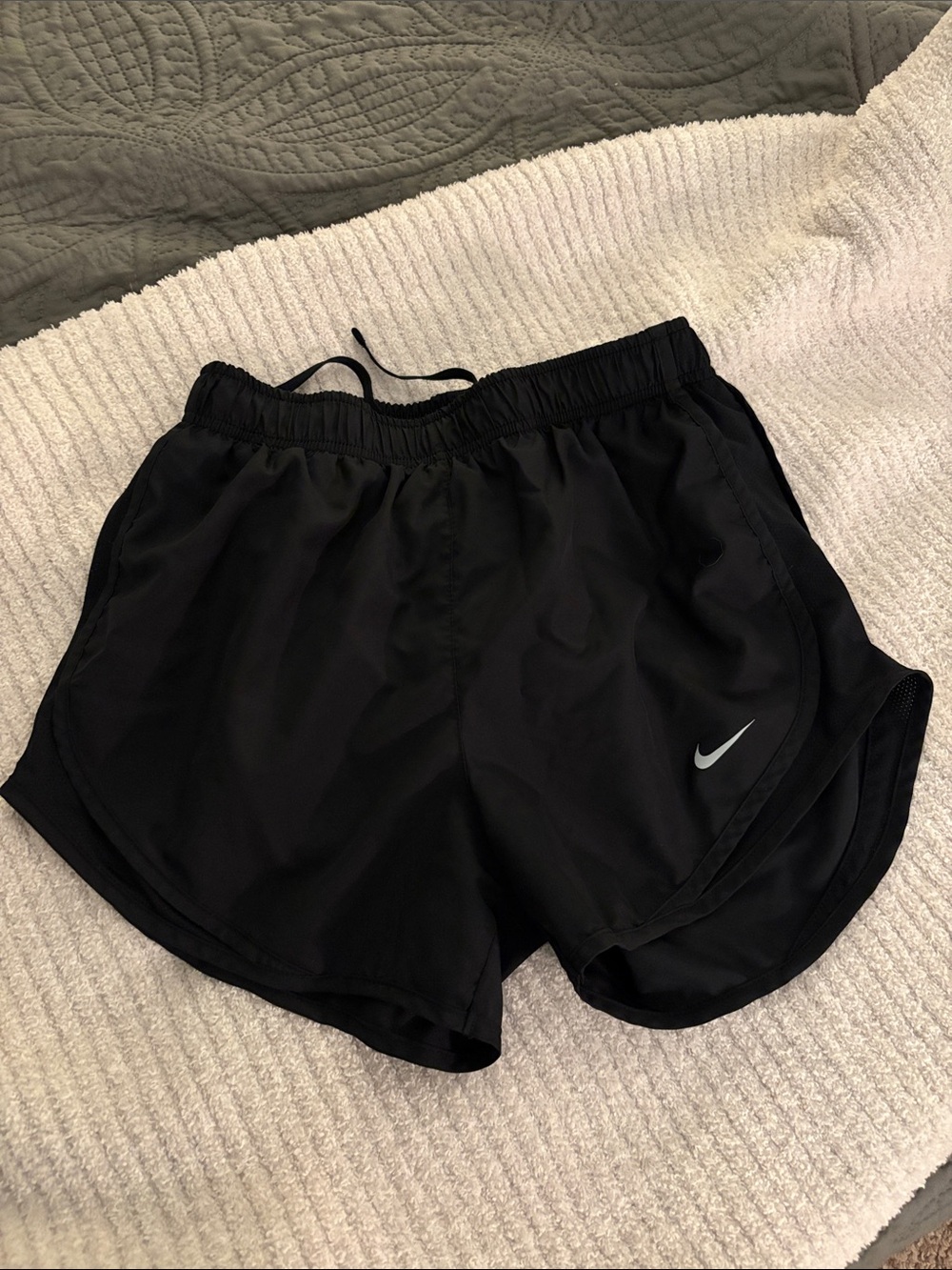 Nike Women’s Black Athletic Running Shorts with Reflective Swoosh
